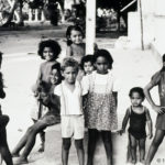 Local children, looking healthy and happy, their faces filled with smiles, curiosity and a little reservation. Samoa (formerly Western Samoa), May 1976.