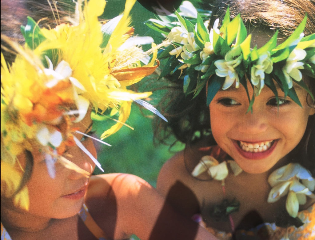 Two happy children of Tahiti. September 2016