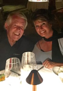 Francesca and I enjoy our last dinner on the islands before flying home. It has been so gratifying to help bring awareness to the environmental challenges faced by the islands. Moorea, French Polynesia, October 2016.