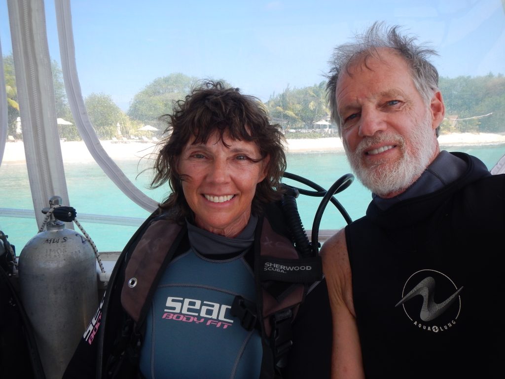 Denise and Ken Nedimyer. The Nedimyers’ lifelong love for the ocean has blossomed into purposeful work that is making a difference to coral reefs both close and far from their home.