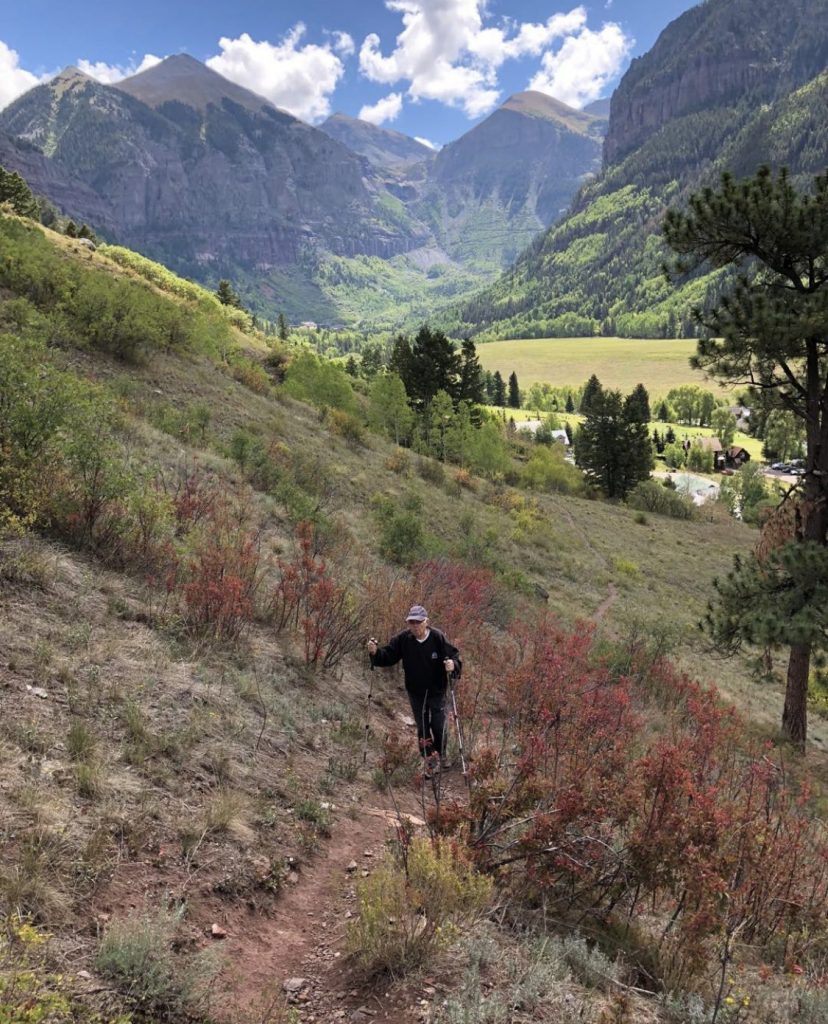 Here I am enjoying a hike in the mountains. It’s a great time to reflect on life and living. Telluride, Colo; 2018. Photo: Francesca Rehnborg