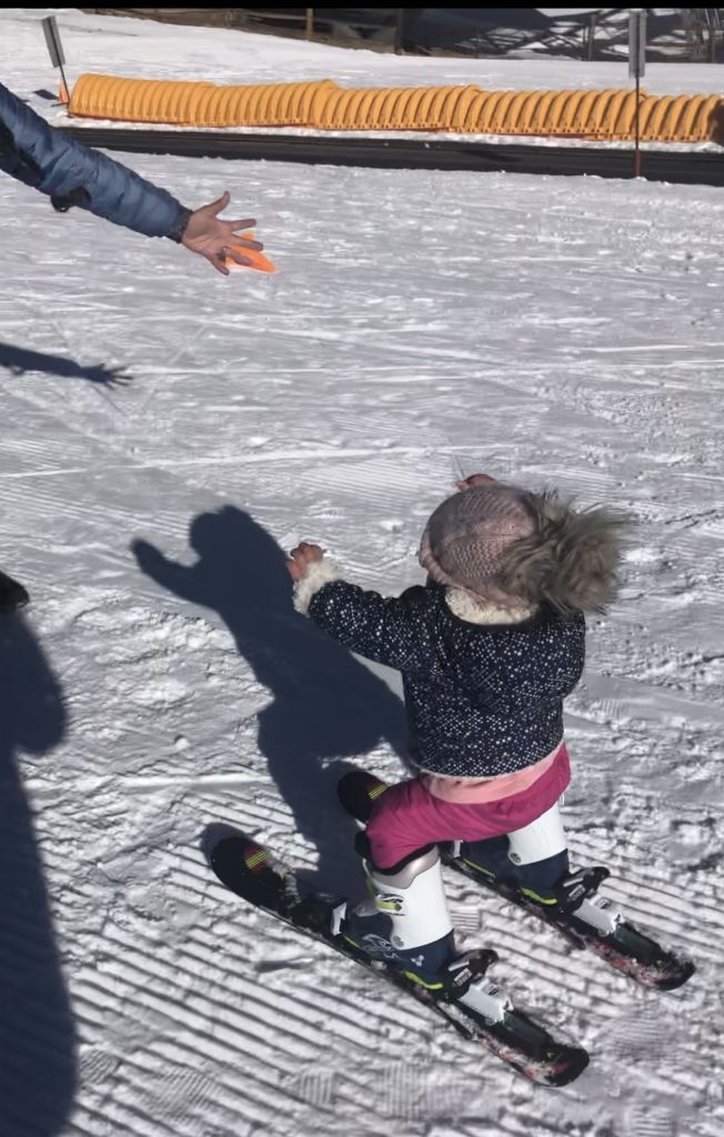 Grand-daughter Hazel on her way to Jenna's arms. What a great way to start 2021. Telluride, Colo. January 2021. Photo: Francesca Rehnborg