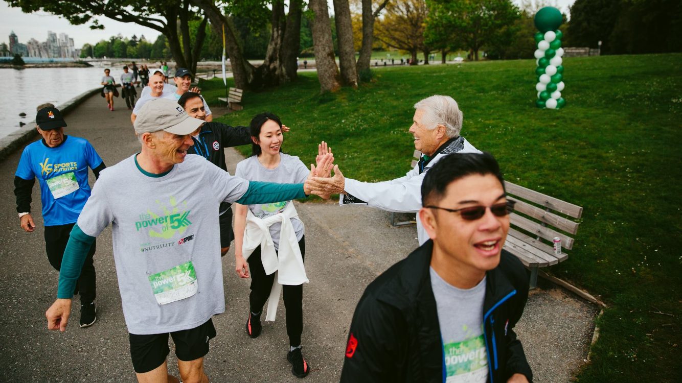 Cheering on runners at our first Nutrilite Power of 5K and kick-off to a virtual 5K, I am all smiles knowing that all this fun, fitness and fresh air is helping raise funds to fight childhood malnutrition around the world. Stanley Park, Vancouver, Canada. May 10, 2017.