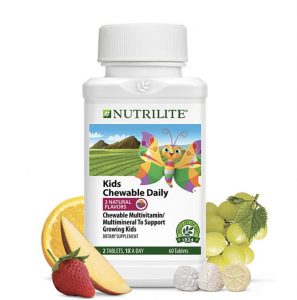 Nutrilite™ Kids Chewable Daily helps fill gaps in nutrients, including iron, between what a child eats and what their body needs.*
